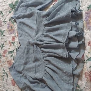 Blue long sleeve top